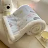 Terciopelo de Leche 2025 Nueva Manta Engrosada Manta de Terciopelo Coral Siesta de Oficina Cama Sofá Ropa de Cama Manta Pequeña