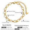 Collar Básico de Acero Inoxidable con Cruz Modelo Clásico Versátil Cadena de Corazón Broche de Nariz de Cerdo Chapado en Oro Real de 18K Collar Impermeable