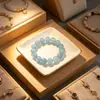 Bandeja cuadrada y redonda de cerámica estilo ins europeo para joyería, para el Día de San Valentín y el Día de la Madre, para guardar joyas, pulseras y anillos
