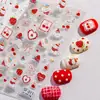 Sky Nuevo Lindo Fresa Crema Cachorro Estampado Pegatinas para Uñas Listas para Usar Cinta Adhesiva Lazo Cereza Pegatinas DIY