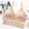 Almohadillas de Sujetador Inalámbrico Sin Costuras Transfronterizas, Banda de Encaje, Espalda Hermosa, Sujetador Push-Up para Mujer con Almohadillas