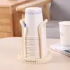 Suporte simples para copos de papel para uso doméstico, prateleira de armazenamento para copos descartáveis, organizador multifuncional de mesa para copos de café e chá de leite, dispensador de copos