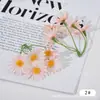 Novo Produto Flores Artificiais Crisântemo de Cinco Pétalas Cordão DIY Margarida Pequena Decorativa Flor de Seda Flor Falsa Guirlanda Artesanal Material para Adorno de Cabeça