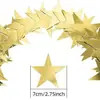 Estrella de Cinco Puntas Multicolor Oro Azul Plata Flor de Tirar Decoración Colgante Cuerda de Papel Decoración de Accesorios para Fiestas y Festivales Adorno Colgante