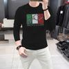 Top de Camiseta de Manga Larga para Hombre, Camiseta de Cuello Redondo para Hombre, Top de Primavera y Otoño, Camiseta Básica Estilo Sureño, Camiseta Moderna de Algodón Modal, Cómoda