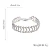 Pulseira Redonda Vazada Cravejada com Diamantes com Design Personalizado, Pulseira Exquisita e Fashion, Luxo Leve, Sensação de Alto Padrão, Joias de Mão Elegantes para Atacado