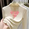 Nueva Capa Interior Cálida de Otoño e Invierno, Top de Moda de Manga Larga para Niñas, Forro Polar, Volantes, Cuello Semialto, Ropa para Niños
