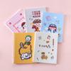 Libro de cuentas de mano de dibujos animados, libro de liberación de hojas sueltas de doble cara, libro de cuentas de mano en espiral lindo japonés y coreano, libro de almacenamiento de pegatinas con cinta adhesiva