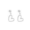 Pendientes Huecos Deslustrados con Forma de Corazón de Amor Mini Exquisitos para Chica Japonesa y Coreana Corazón Lindo Pendientes Versátiles Pendientes de Corazón de Melocotón