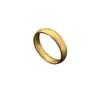 Anillo Auténtico Fire-Gold Dorado No Desvanecible Estilo de Tienda Mismo Estilo Oro Arena Antigua Brillante Mismo Color por Dentro y por Fuera