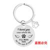 Llavero de acero inoxidable con grabado de tarjeta de identificación para perros, disponible en Europa y América, para amantes de los perros y personas que los han perdido. Llavero de acero de titanio con grabado de mascota.