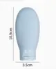 Conjunto de Frascos de Silicone para Viagem 60ml Recarregáveis Recipientes de Apertar para Shampoo, Loção, Artigos de Higiene Pessoal Cosméticos, Acessórios Portáteis para Viagem