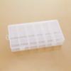 Caja de Almacenamiento de Plástico Transparente Pp18 Compartimentos Desmontables para Joyería, Pendientes, Papelería Dispersa, Juguetes de Manicura, Organización de Escritorio a Prueba de Polvo
