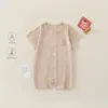 Roupa de Verão Fina para Bebês Recém-Nascidos Meninos e Meninas Roupas com Ar Condicionado Macacão Curto Macacão Pijama para Sair