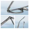 Armazón de Gafas para Hombre Tr con Filtro de Luz Azul Nuevo Marco Cuadrado Pequeño Borde Grueso Estilo Europeo y Americano Gafas sin Graduación con Patillas de Acetato 60038