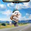 2024 Novo Produto Transfronteiriço Pingente Criativo de Mochila de Cachorro Pingente de Carro Acrílico Chaveiro Fofo de Cachorro Teddy