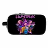 Huntrix Kpop Hunter Girl Group Estojo Portátil para Lápis Bolsa de Lápis de Camada Dupla de Grande Capacidade Bolsa de Papelaria para Escritório e Estudo