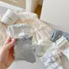 Calcetines Coreanos para Mujer Dulces de Lunares con Lazo Colgante de Corazón Calcetines de Media Pantorrilla Tela Ins Etiqueta Botón Encaje Calcetines con Volantes