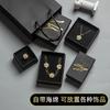 Caixa de Joias Exclusiva Transfronteiriça Banhada a Ouro Preto Estilo Chinês para Brincos, Pulseiras, Colares, Anéis e Braceletes Caixa de Embalagem para Joias