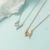 Nuevo Collar de Unicornio Estilo Coreano Clavícula Mujer Incrustado con Diamantes Oro Rosa Diseño de Nicho Temperamento Pequeño Colgante Fresco Regalo