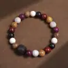 Pulseira de 18 Contas de Sementes de Bodhi com Tassel de 18 Tesouros Duobao, Rosário de Contas de Buda para Homens e Mulheres Brincarem com uma variedade de Contas de Buda