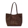 Bolsa tote de mão popular estilo coreano deste ano para mulheres, novidade da Primavera 2026, estampa de leopardo, luxo leve, bolsa de ombro único, para o trabalho, bolsa de axila