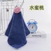 Toalla de Mano Colgante de Terciopelo Coral, Absorbente y Suave, Toalla Facial para Niños de Guardería, Toalla Cuadrada Pequeña de Mascota Linda de Dibujos Animados