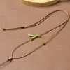 Colar Pingente de Jade com Fio Fino Tecido à Mão, Cordão Ajustável e Versátil para Pingentes de Jade Hetian, Jade e Ouro