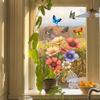 Uma Variedade de Novos Produtos, Plantas Criativas, Flores, Adesivos de Janela de Borboleta, Adesivos de Vidro, Adesivos Decorativos de Fundo de Janela Visíveis dos Dois Lados