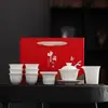 Conjunto Completo de Chá Jade para Home Office Evento de Reunião Anual da Empresa Presente com Logo Caixa de Presente