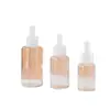 Suministrados directamente por el fabricante, frascos goteros redondos de vidrio de 30-100 ml para perfume, aceites esenciales, productos para el cuidado de la piel, frascos de aceites esenciales de tamaño de viaje