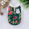 Ropa para Perros para Otoño e Invierno, Engrosada para Salir, Atuendo Festivo de Año Nuevo para Mascotas y Gatos, Abrigo Floral del Noreste para Perros Pequeños, Medianos y Grandes