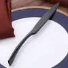 Juego de Cubiertos de Acero Inoxidable Colorido con Recubrimiento de Titanio Kaya Cuchillo para Bistec, Tenedor, Cuchara, Cucharilla de Té Juego de Cubiertos de 4 Piezas con Juego de Grabado