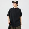 2025 Nueva Camisa de Verano Negra de Cuello Mao de Manga Corta para Hombre Suelta Talla Grande Delgada Juvenil Camisa Jersey Camiseta Moderna