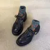 Zapatos de Cuero para Mujer Chuyuji de Suela Gruesa y Tacón Grueso Estilo Británico Retro 2026 Nuevos Mocasines Zapatos Mary Jane de Punta Redonda
