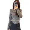 Conjunto de Suéter de Punto y Falda con Diseño de Bloques de Color Falso de Dos Piezas, Moda Suave Adelgazante, Nuevo para Primavera 2025