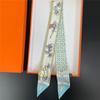 Cross-border nórdico clássico abóbora carruagem sarja seda feminino decorativo enrolamento saco fita cachecol pequeno cachecol cachecol