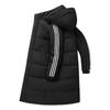 Chaqueta de plumón de invierno para hombre de "alta calidad" larga explosiones cálida plumón de pato blanco chaqueta Adi con tres barras