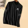 Sudadera de manga larga con cuello alto medio Derong Camiseta para hombre Otoño e Invierno Versátil Moderna Casual Sudadera con Chaqueta como Capa Base