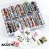 Arte de uñas de nuevo patrón transfronterizo papel de cielo estrellado 10 cajas mármol transferencia de uñas pegatinas de arte de uñas lote mixto uña