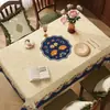 Toalha de mesa de luxo retrô francesa 2025, à prova d'água, à prova de óleo, lavável, resistente ao calor, tapete de mesa, protetor de mesa