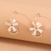 Aretes de Moda Transfronteriza Creativos Combinables para Mujer Ins Temperamento Coloridos con Gota de Aceite Amor Cobre Micro Aretes de Flor