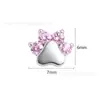 Cabeza de Repuesto de Aleación de Titanio F136 Rosca Interna 0.9 Arete de Mariposa Rosa para Lóbulo, Labio, Nariz Accesorios