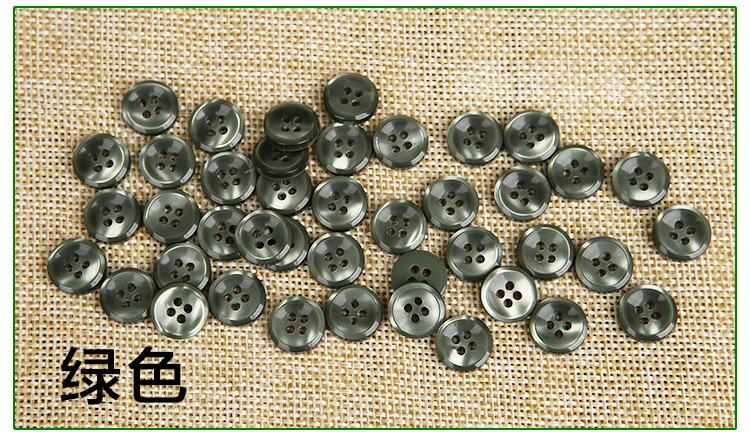 智贝描述图:高档树脂衬衫纽扣子圆形 白色红色衬衫扣T恤 扣子