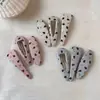 Pinza para el pelo ovalada de estilo coreano con estampado suave y diseño único, pinza lateral para niñas, pinza BB geométrica de moda