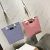 Bolsa de Lona de Cuerda de Cáñamo Rayada Nueva Transfronteriza Bolsa de Hombro Tote de Gran Capacidad Moda para Mujer Bolsa de Viaje