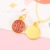 Sha Jin Guochao pequeno pingente caractere chinês panda Cereja liga gota óleo acessórios de joalheria pulseira diy pulseira corda material