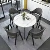 Mesa y sillas de negociación juego cafetería tienda de té de leche mesa redonda oficina ocio apartamento pequeño hogar nórdico mesa de comedor