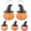 Lâmpadas de abóbora portáteis para Halloween decorações lanterna de vento ornamentos luzes de vela decorações de atmosfera de terror brinquedos presentes