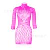 Ropa Interior Sexy Comercio Exterior Europeo y Americano Manga Larga Falda Envolvente de Cadera Falda Hueca Sin Espalda Malla Ajustada w555